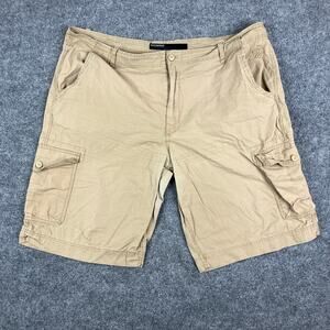 Rocawear Cargo Shorts Mens Size 48 Khaki Beige Cotton Utility Casual Streetwear